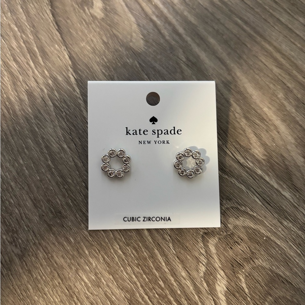Kate Spade Clear Round Stud Earrings